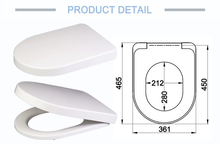 high gloss antibac toilet seat with soft close