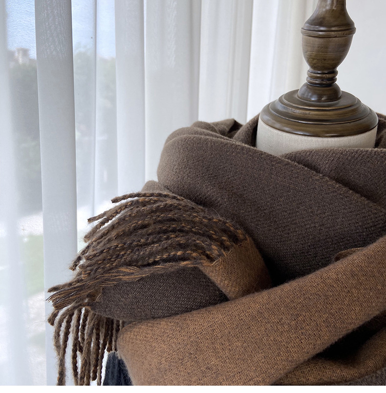 Macaron Imitation Cashmere Warm Shawl Fashion Scarf