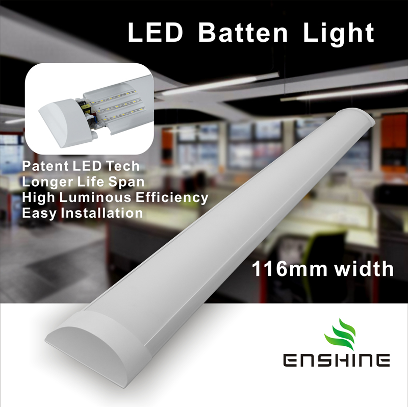 LED Batten Light Full PC 116mm Chiều rộng 9-45W YX-Ban-AA