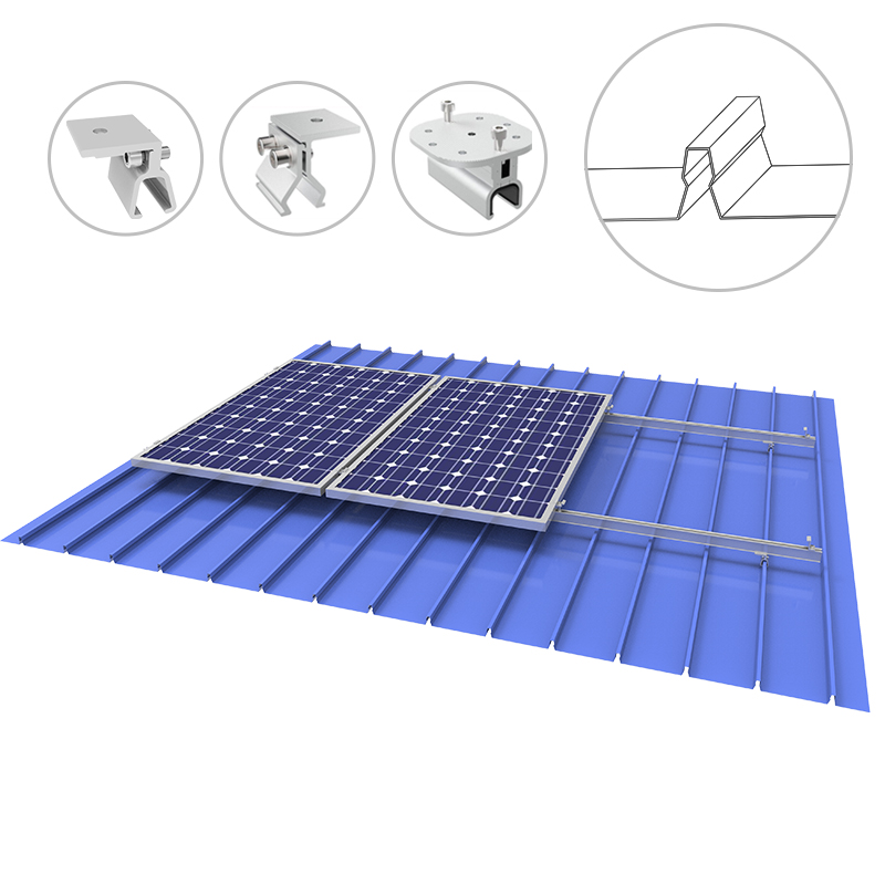 Hệ thống giá đỡ năng lượng mặt trời mái kim loại Klip-Lok