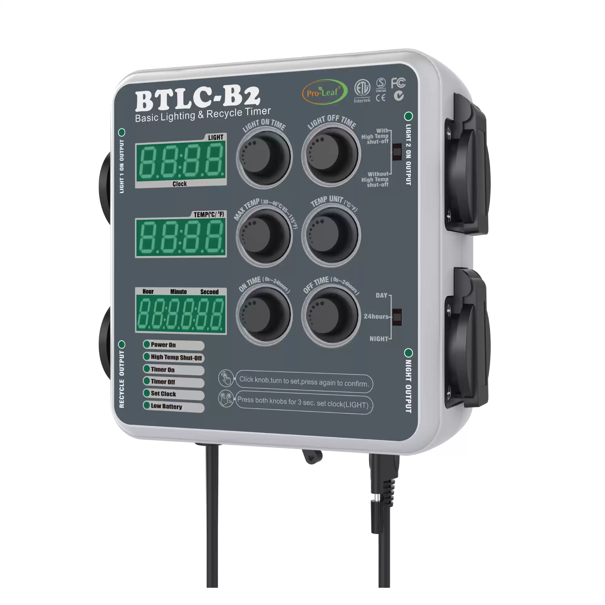 Bộ điều khiển hẹn giờ và chiếu sáng kỹ thuật số BTLC-B2