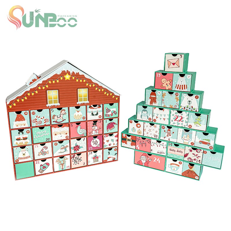 Phong cách nhà và cây quà Giáng sinh đẹp Hộp-SP-BOX067