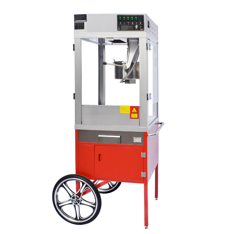 Mô hình di động hai bánh Red Wagon Model Popcorn Popper Cart