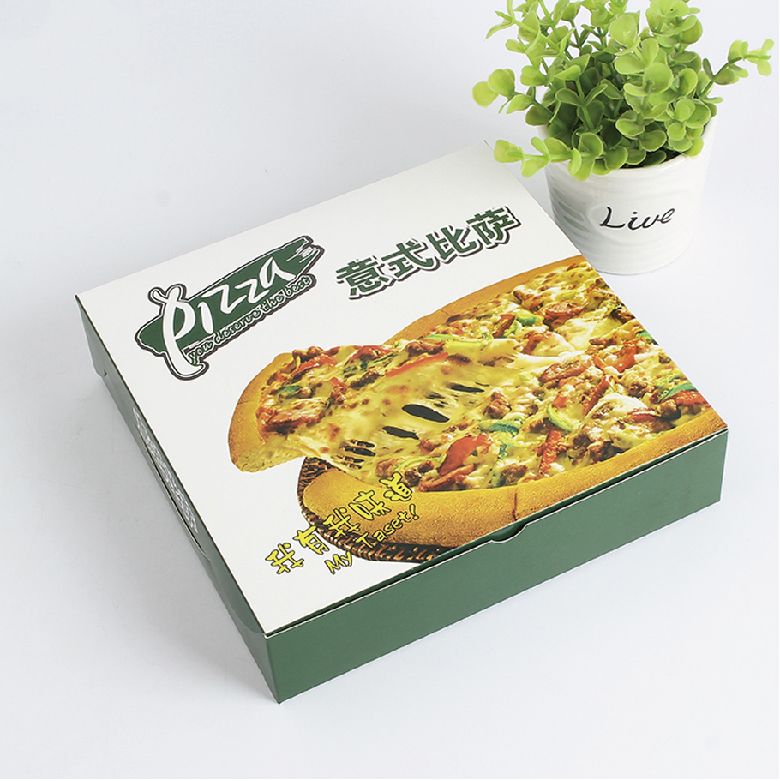 Hỗ trợ thiết kế Hộp đóng gói Pizza xanh tùy chỉnh Bán buôn để bán