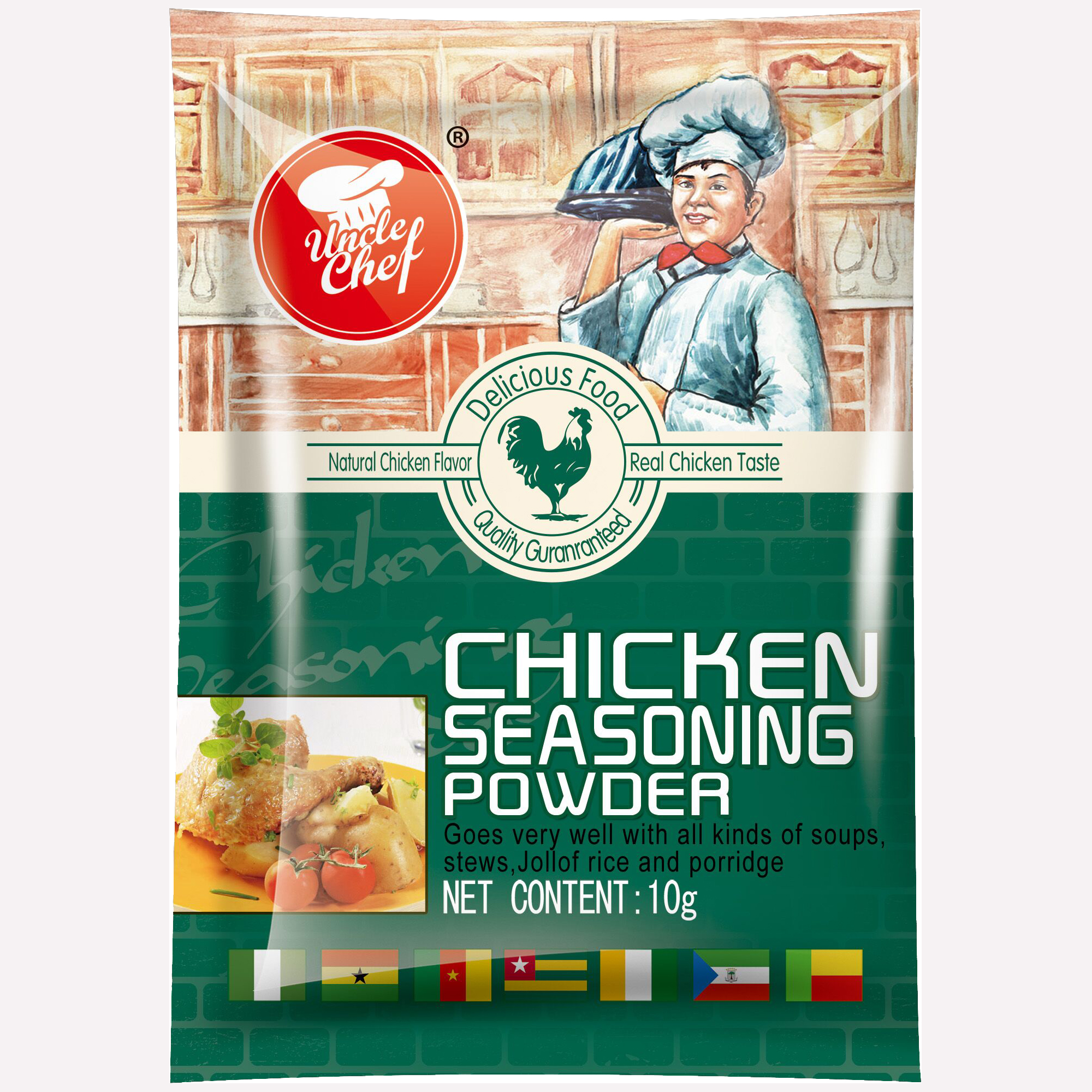 Bác đầu bếp thương hiệu Halal gà hương vị bột súp cơ sở trộn 10gx600bag