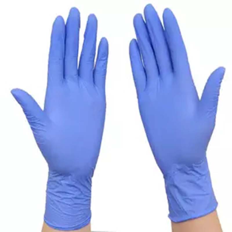 Găng tay nitrile dùng một lần không có bột màu xanh lam 6 triệu găng tay nitrile