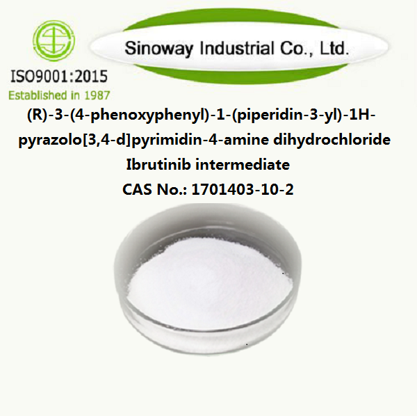 (R)-3-(4-phenoxyphenyl)-1-(piperidin-3-yl)-1H-pyrazolo[3,4-d]pyrimidin-4-amine dihydrochloride Ibrutinib chất trung gian 1701403-10-2