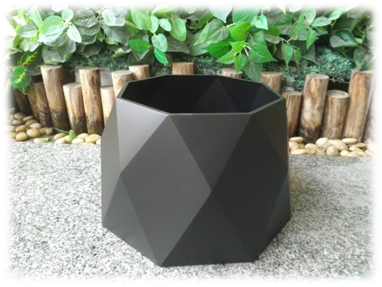 Phong cách hiện đại Round Fiberstone Ceramic Flower Pot / Planter cho trang trí nhà