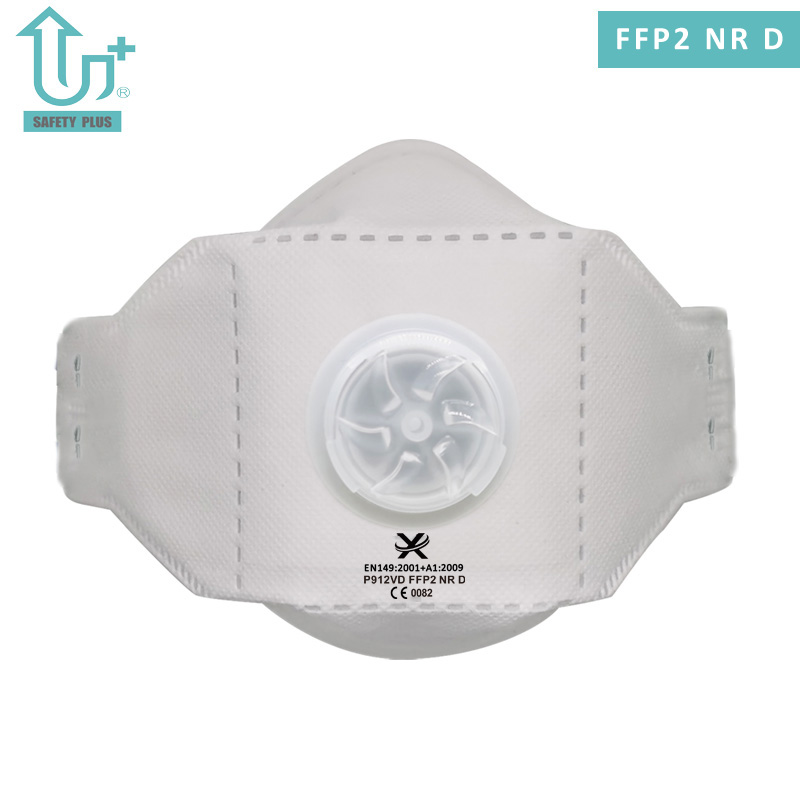 Bảo vệ chống ô nhiễm Thiết kế kẹp mũi bằng nhôm có thể điều chỉnh Bông tĩnh FFP2 Nr D Xếp hạng bộ lọc Mặt nạ phòng độc bảo vệ mặt có thể gập lại