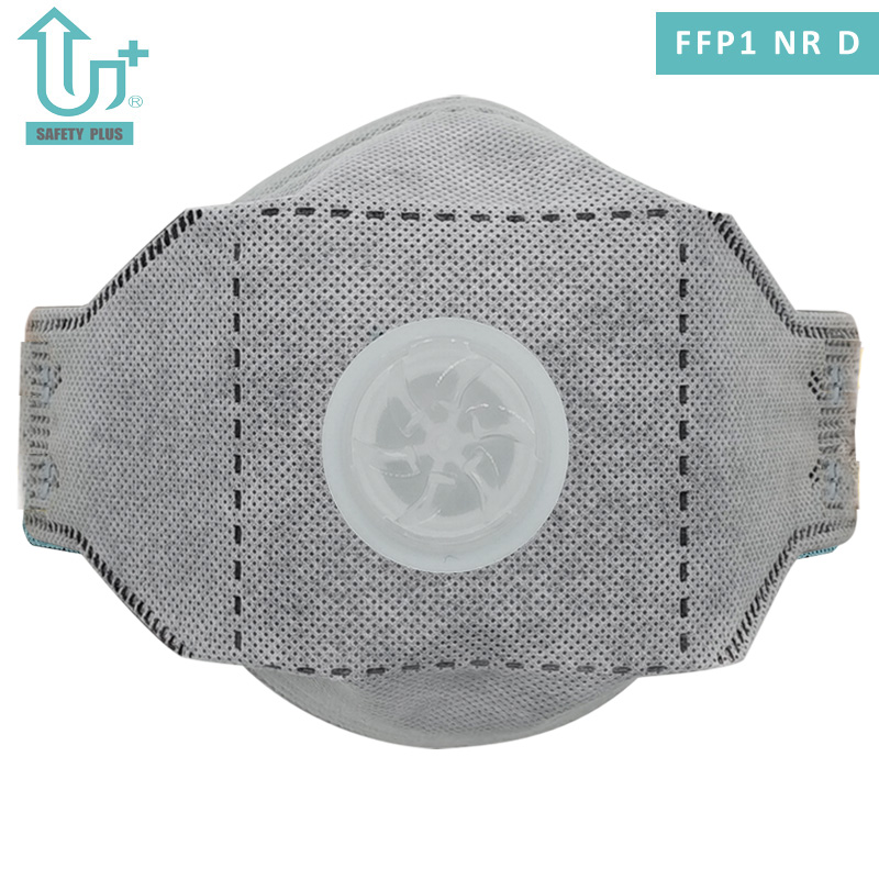 Bộ lọc bông tĩnh FFP1 Nrd Lớp có thể gập lại dành cho người lớn Mặt nạ phòng độc chống bụi an toàn hạt bằng than hoạt tính