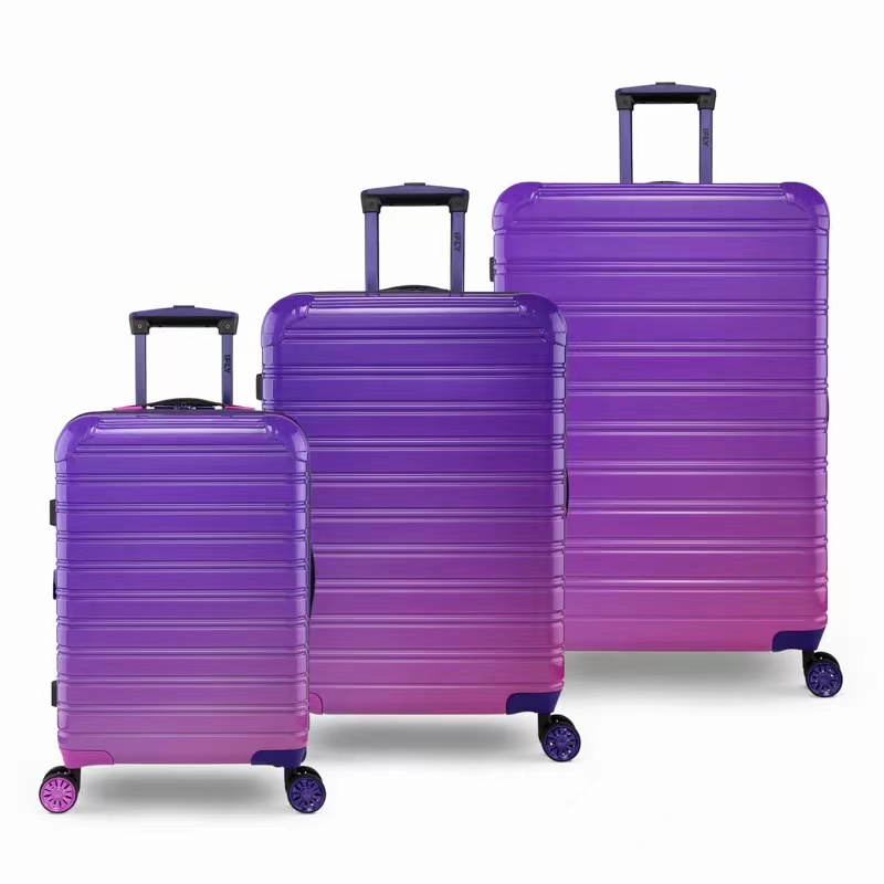 2022 Bán buôn hành lý đẹp Màu Tím Xe đẩy hành lý 360 bánh xe vali du lịch đa năng