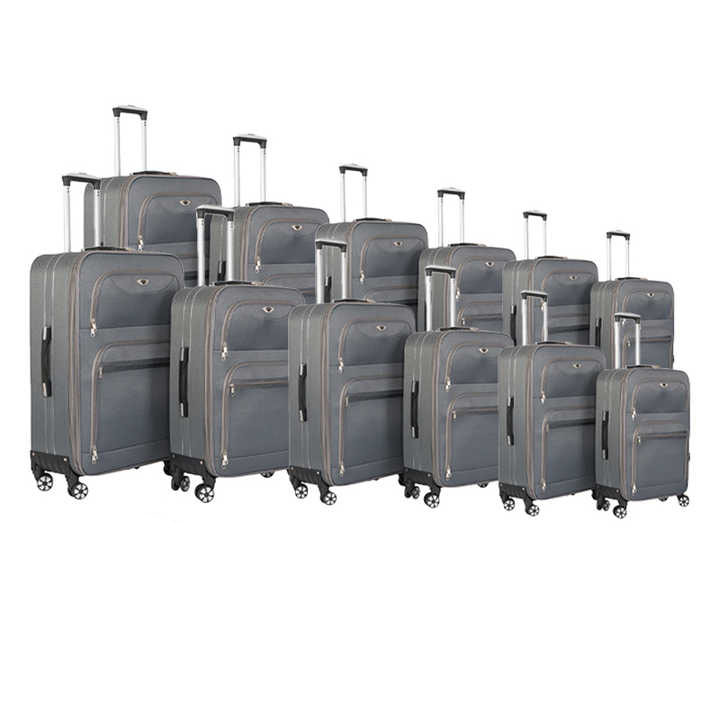 12 chiếc trong 1 bộ Bán thành phẩm Bộ vali vải Hành lý 4 bánh giá rẻ Bộ hành lý xe đẩy
