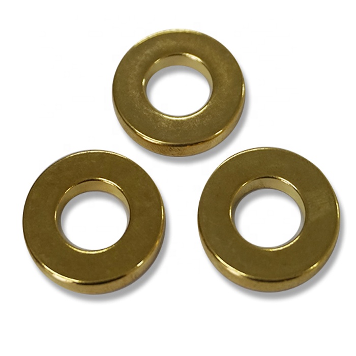 Đường kính 11mm N42 Nam châm vòng nhỏ phủ vàng siêu mạnh