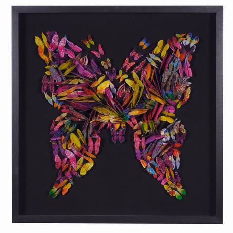 Thiết kế hình con bướm trang trí tường nghệ thuật 3D Shadow box 56355B