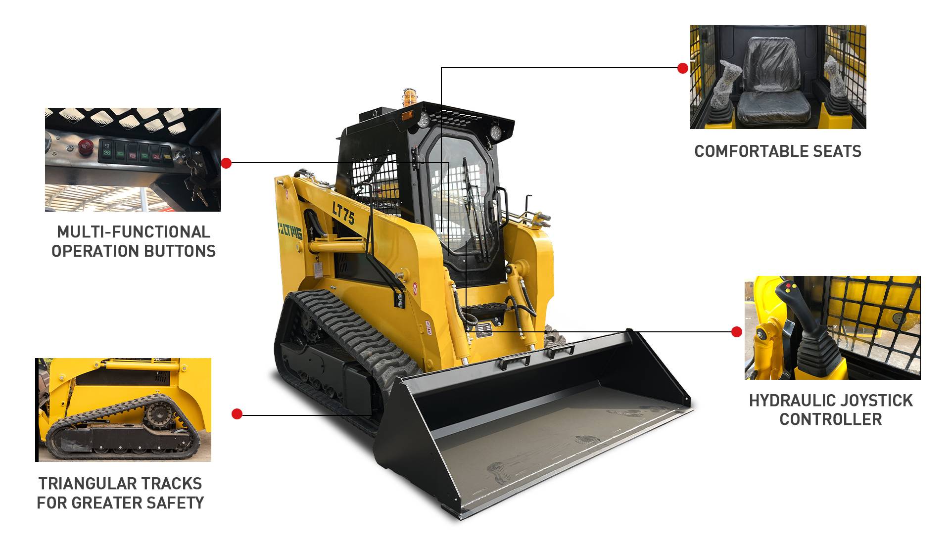 wheel skid steer loader detail